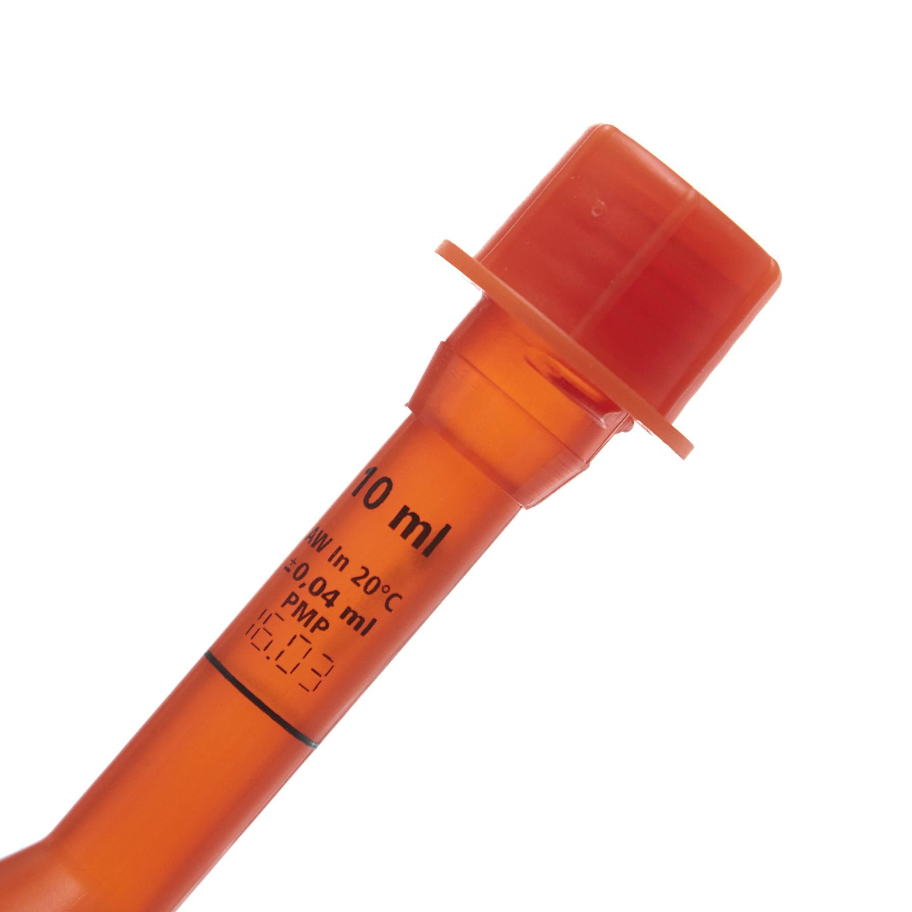 MATRAZ VOLUMÉTRICO DE PMP DE 10ml CLASE A DIN ACTÍNICO. CON CERTIFICADO. VITLAB